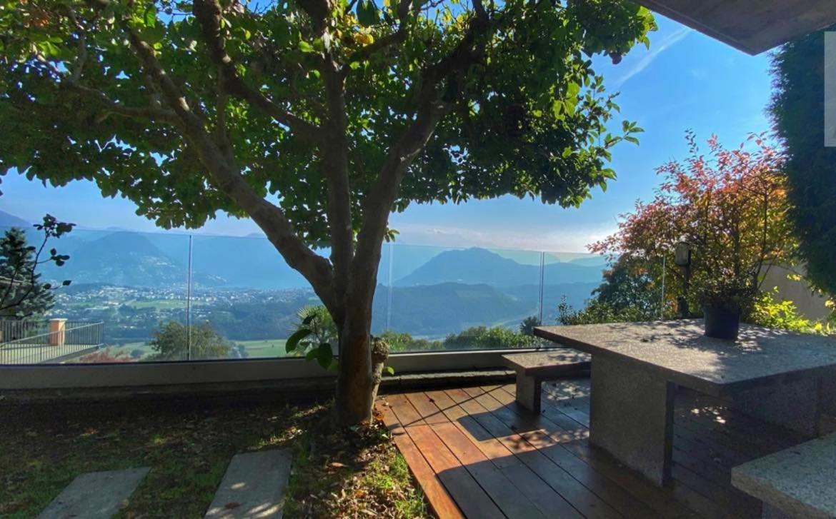 Family Suite With Garden And Amaizing View To Lugano Cademario Exteriör bild